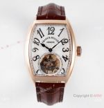AB Factory Franck Muller Imperial Tourbillon Cintree Curvex Rose Gold White Watch Swiss Replica